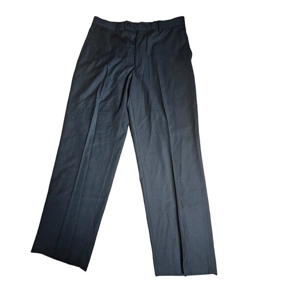 J. Ferrar Modern Fit Flat Front‎ Dress Pants Straight Leg Black Mens 34x30 NWT - Picture 8 of 13